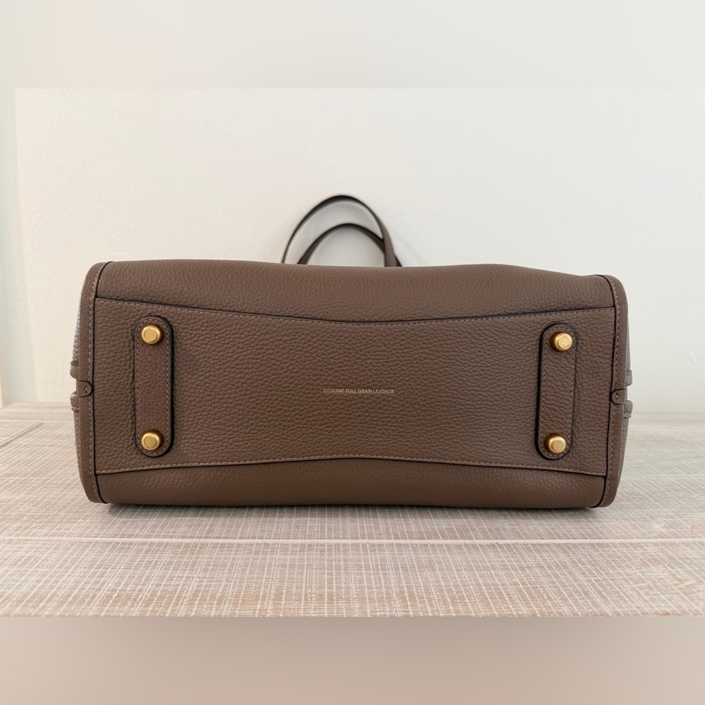 Coach Medium Bella Shoulder Bag NWT Dark Stone Pebble Leather - Picture 5 of 9